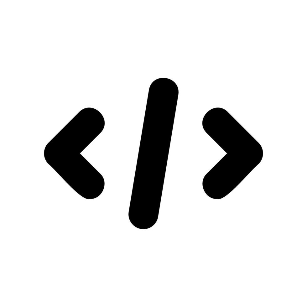A clear graphic sign related to the theme Coding symbol vector