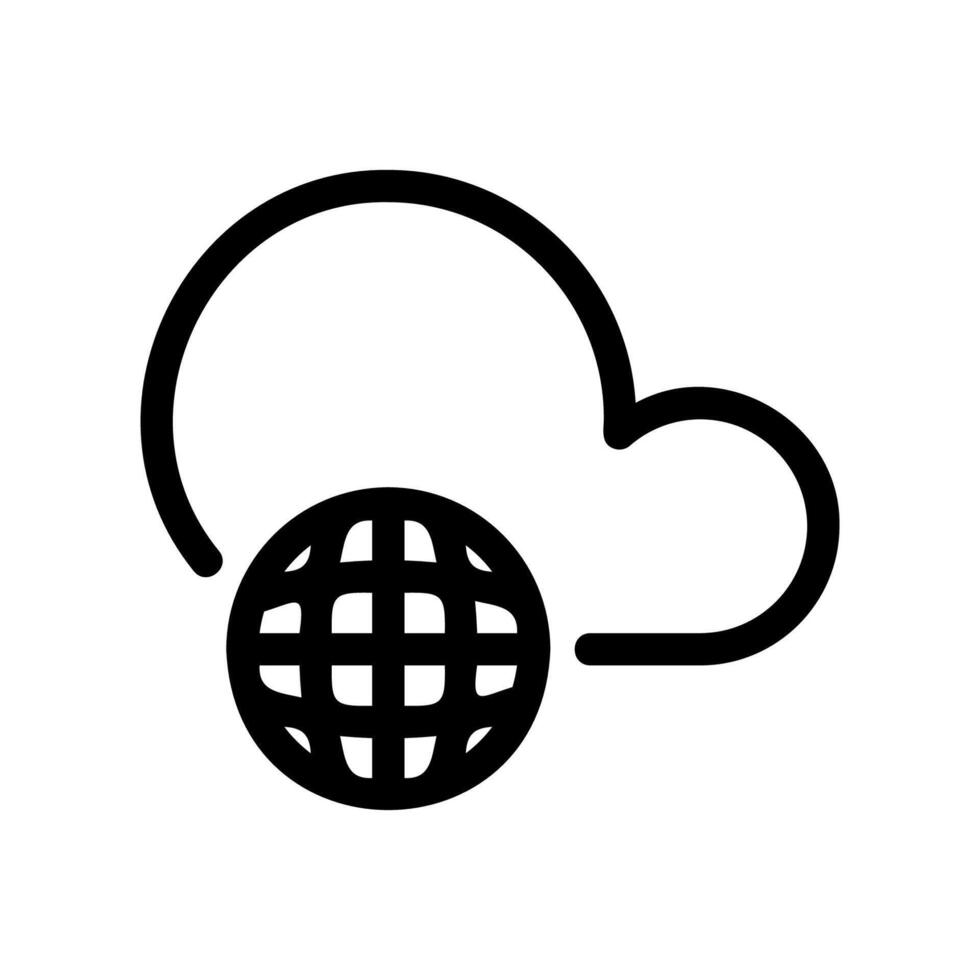 A clear graphic sign related to the theme Global cloud vector