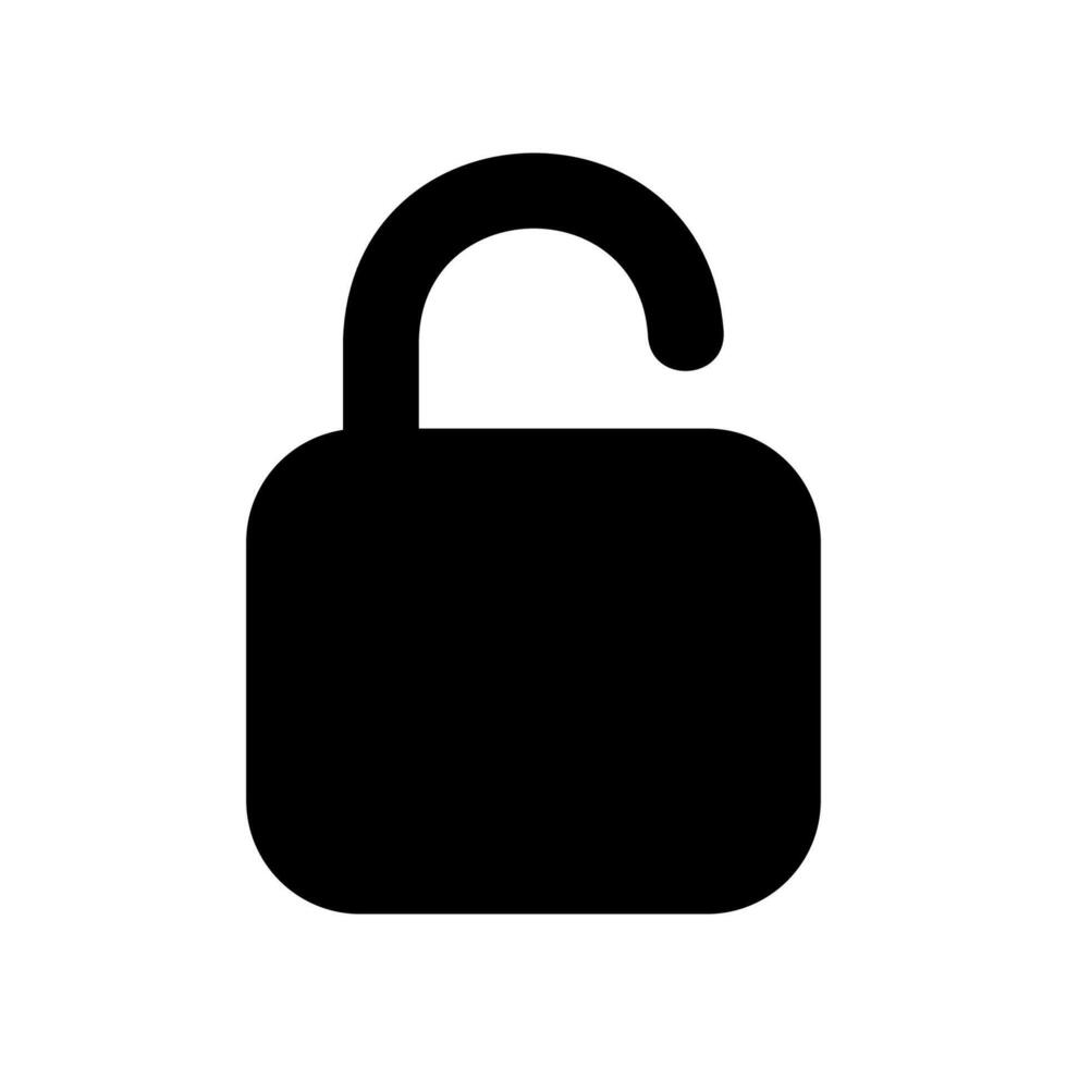 A clear graphic sign related to the theme Unlocked icon vector