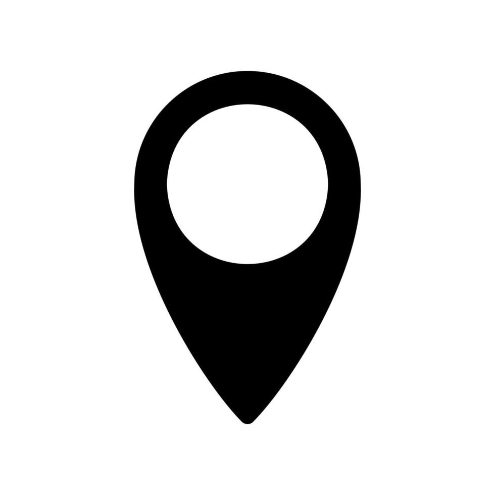 Map location pin marker icon for indicating geographic position point vector