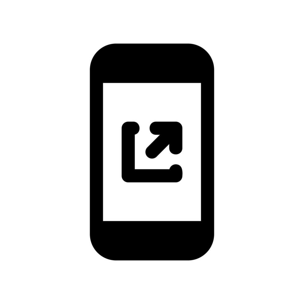 A minimalist graphical element for a specific theme smartphone share a link vector