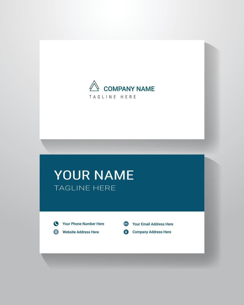 Creative Minimalist Business Card Design Double Part vector