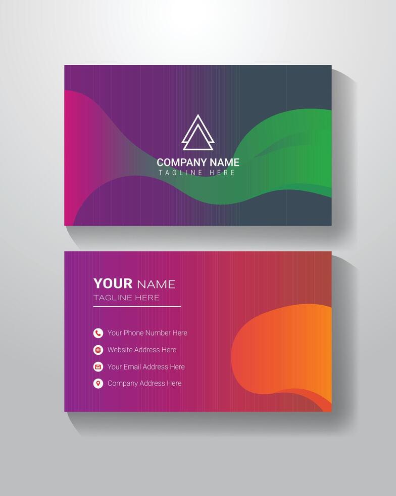 Color Full Business Card Design vector