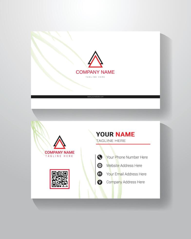 Floral Minimalist Business Card vector