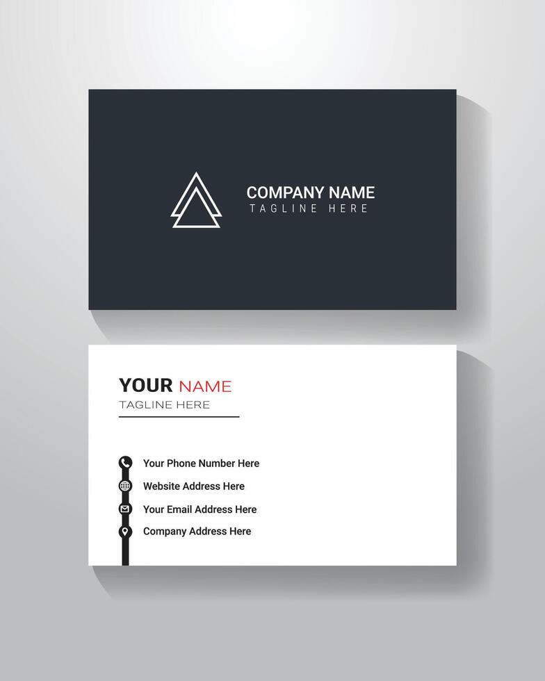Black And White Business Card Design vector