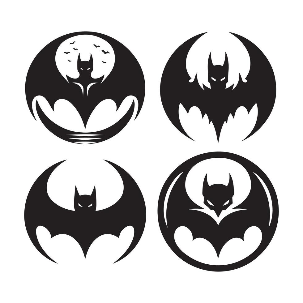 Bat Silhouette for Artistic and Visual Projects vector