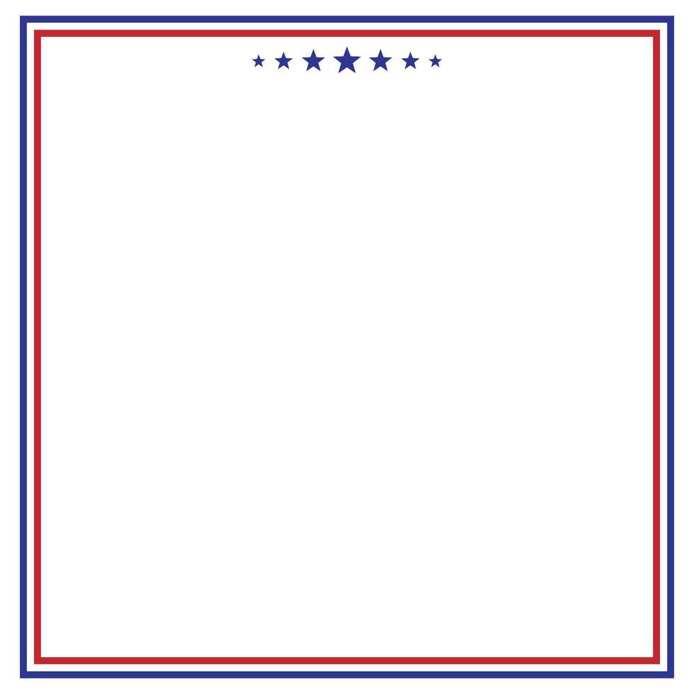 American or USA Flag themed border frame design vector