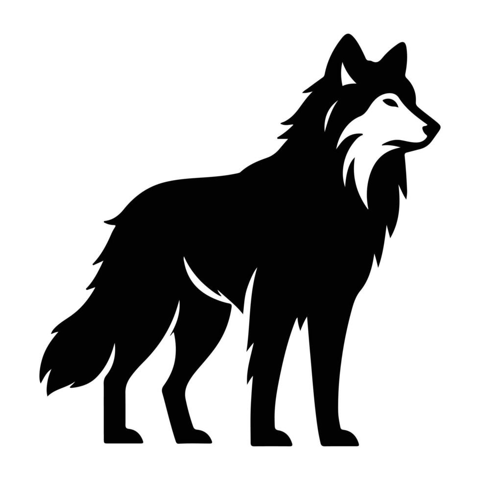 Lunar Howl The Mythical Wolf and the Full Moon vector