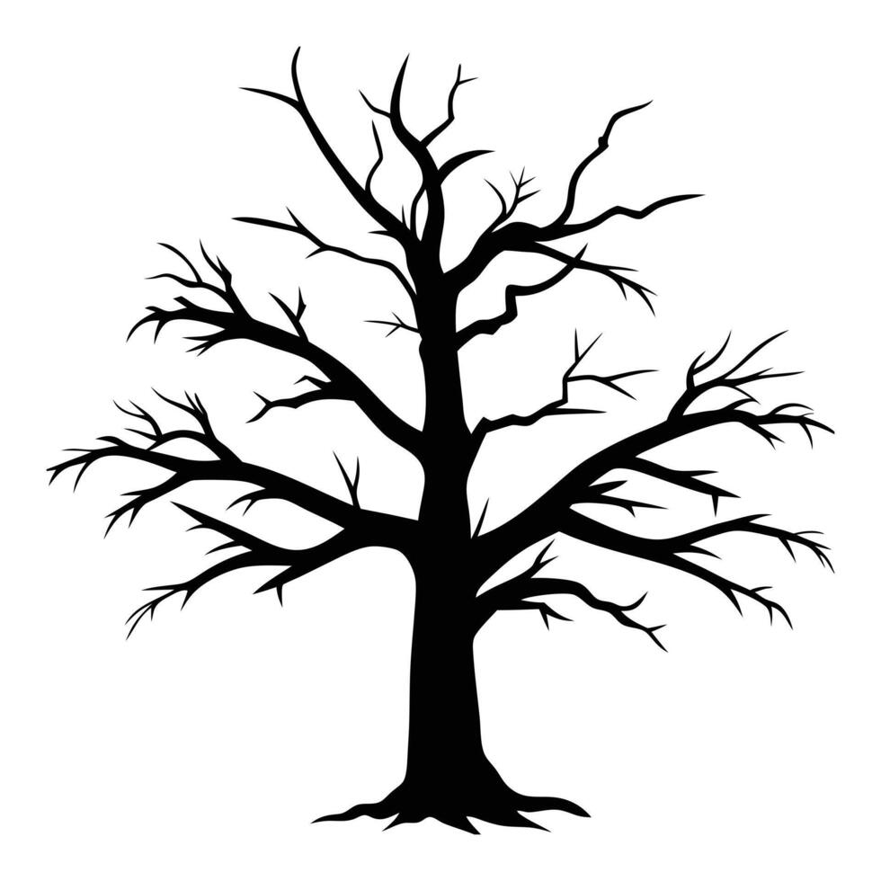 Hand-Drawn Pine Tree Silhouette Rustic Natural vector