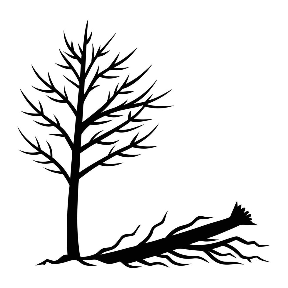 Minimalist Elegant Pine Tree Silhouette for Modern Designs vector