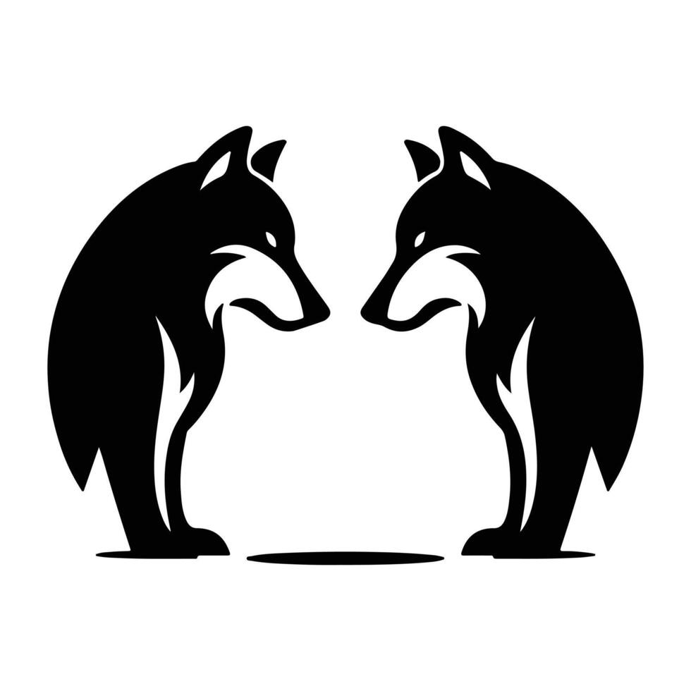 Howling at the Moon Mystical Wolf Digital Design vector