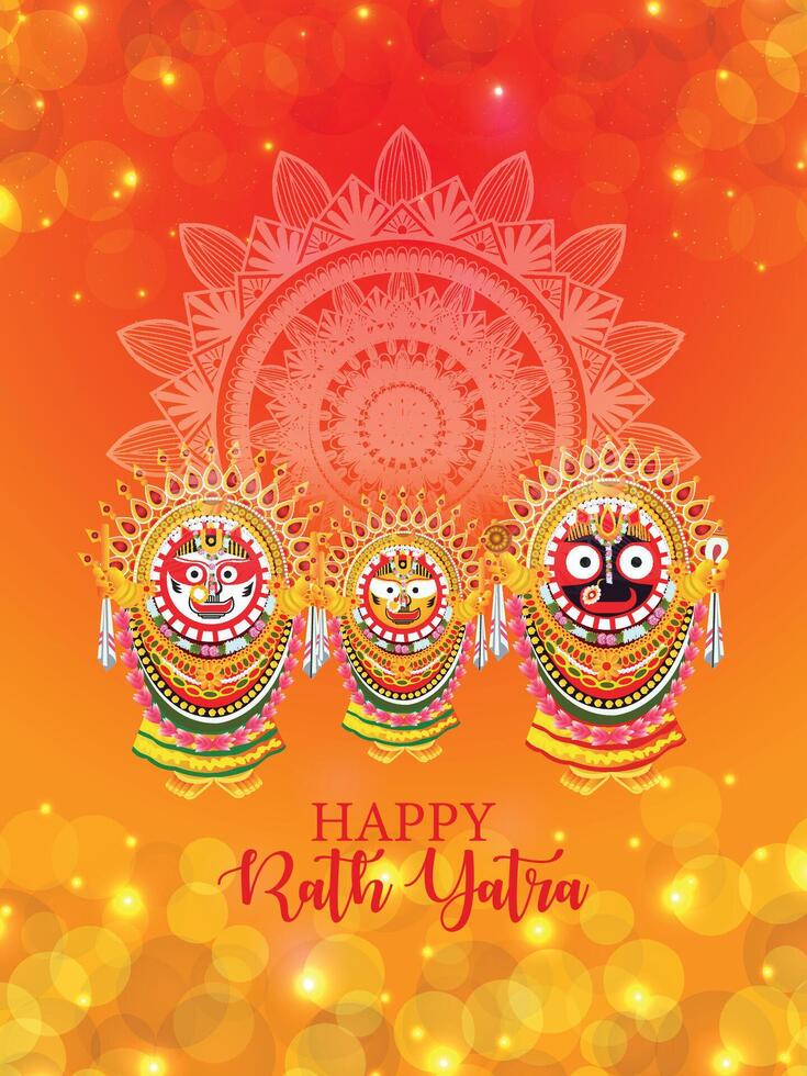 Ratha yatra of lord jagannath balabhadra vector