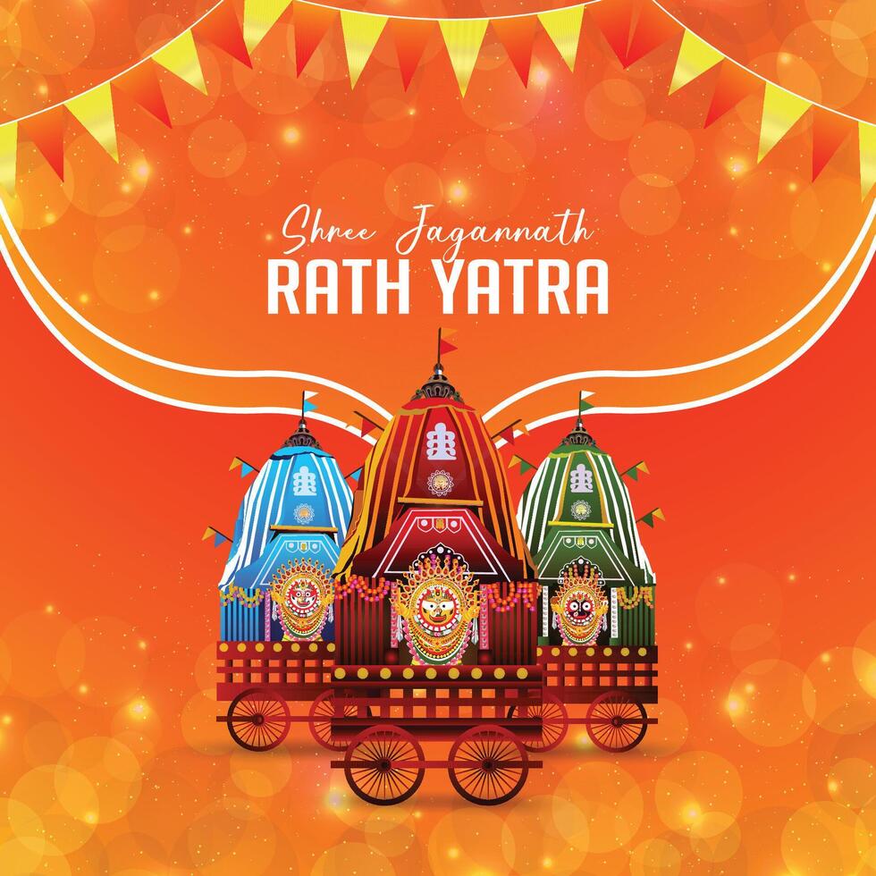 festival Rath yatra celebration background vector