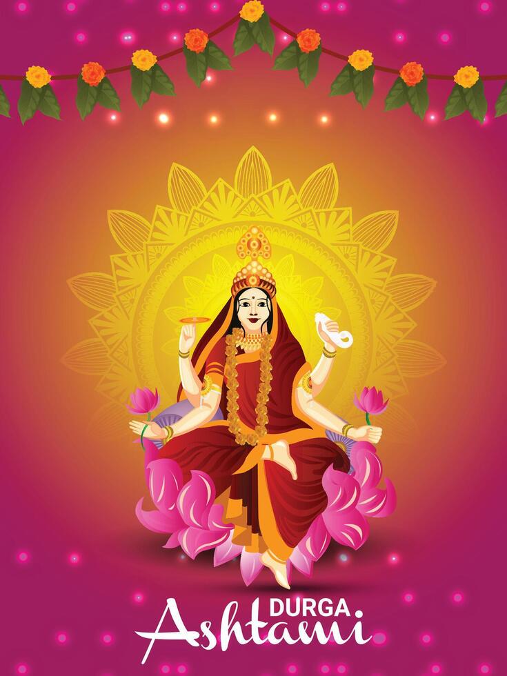 Happy navratri celebration background with illustration vector