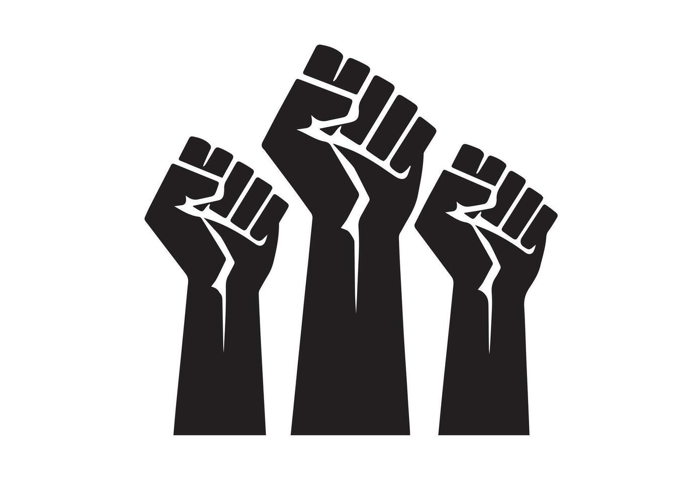Fist clenched Power strength icon logo vector