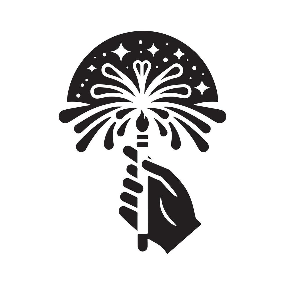 Firework Silhouette for Special Occasions vector