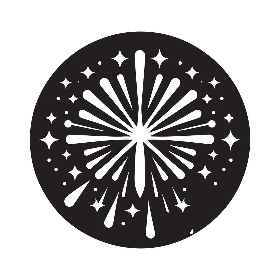 Firework Silhouette for Website Graphics vector