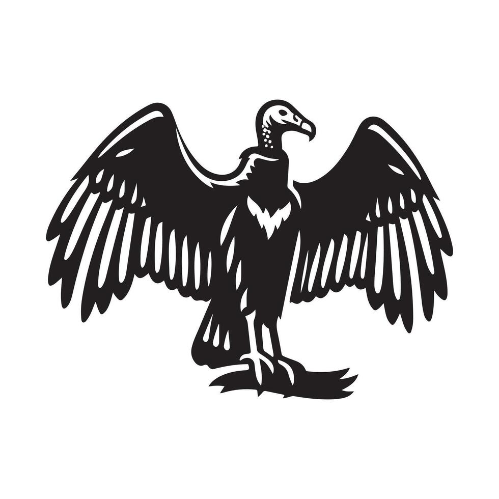 Artistic Turkey Vulture Silhouette for Marketing vector