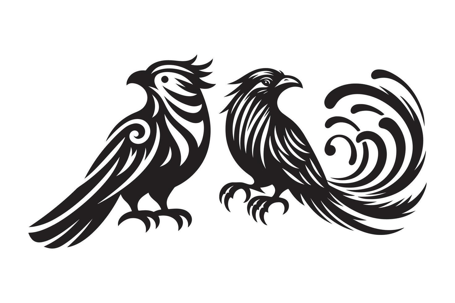 Abstract Quetzal Silhouette for Web and Print vector