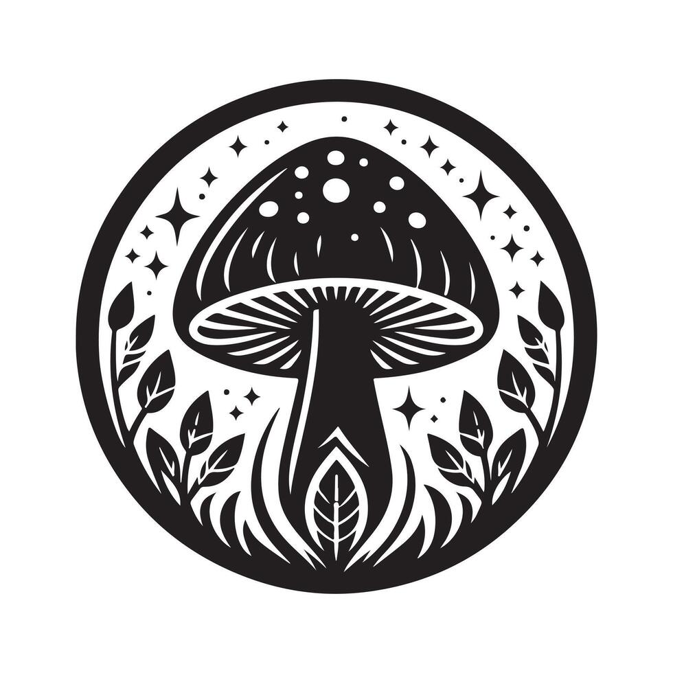 Versatile Mushroom Silhouette for Designers vector