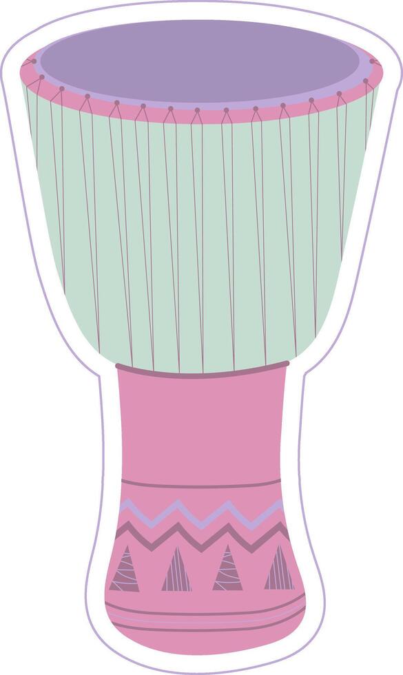 multicolored percussion sticker vector