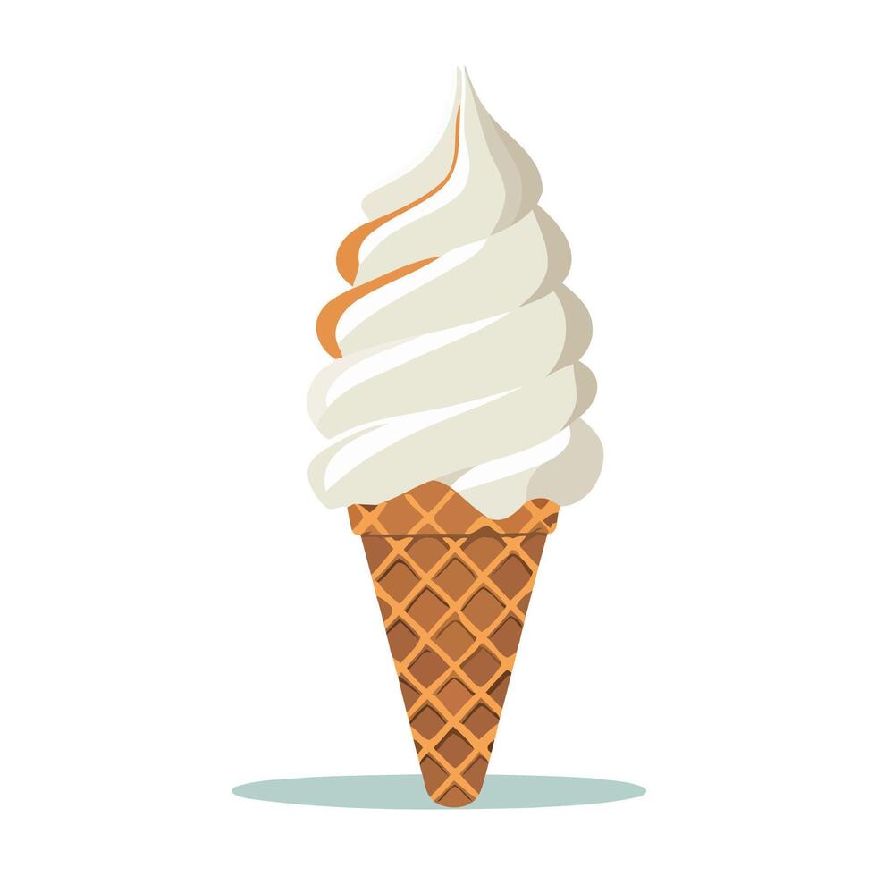 Soft Serve Ice Cream Cone vector