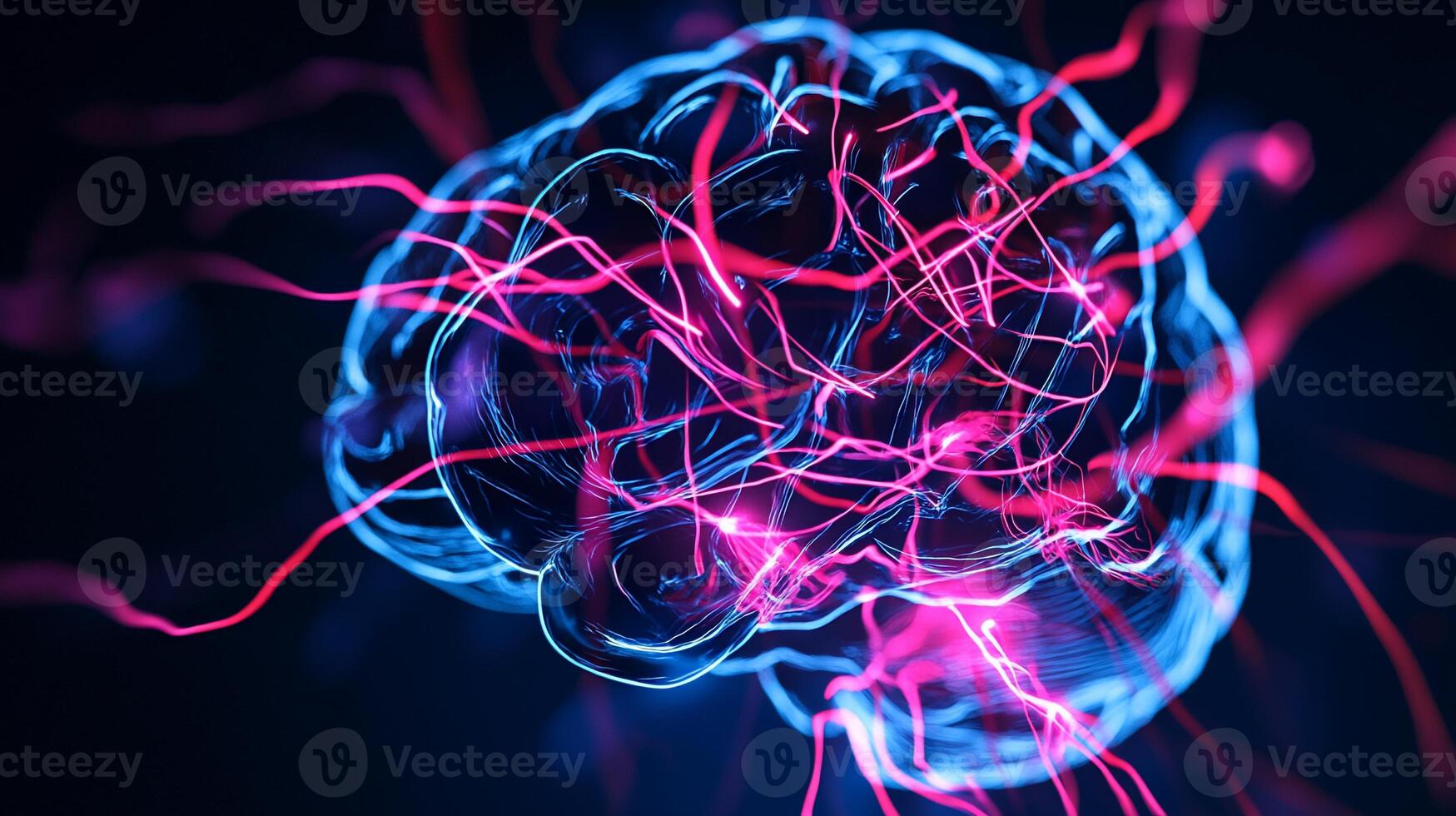 Neural pathways within the brain photo