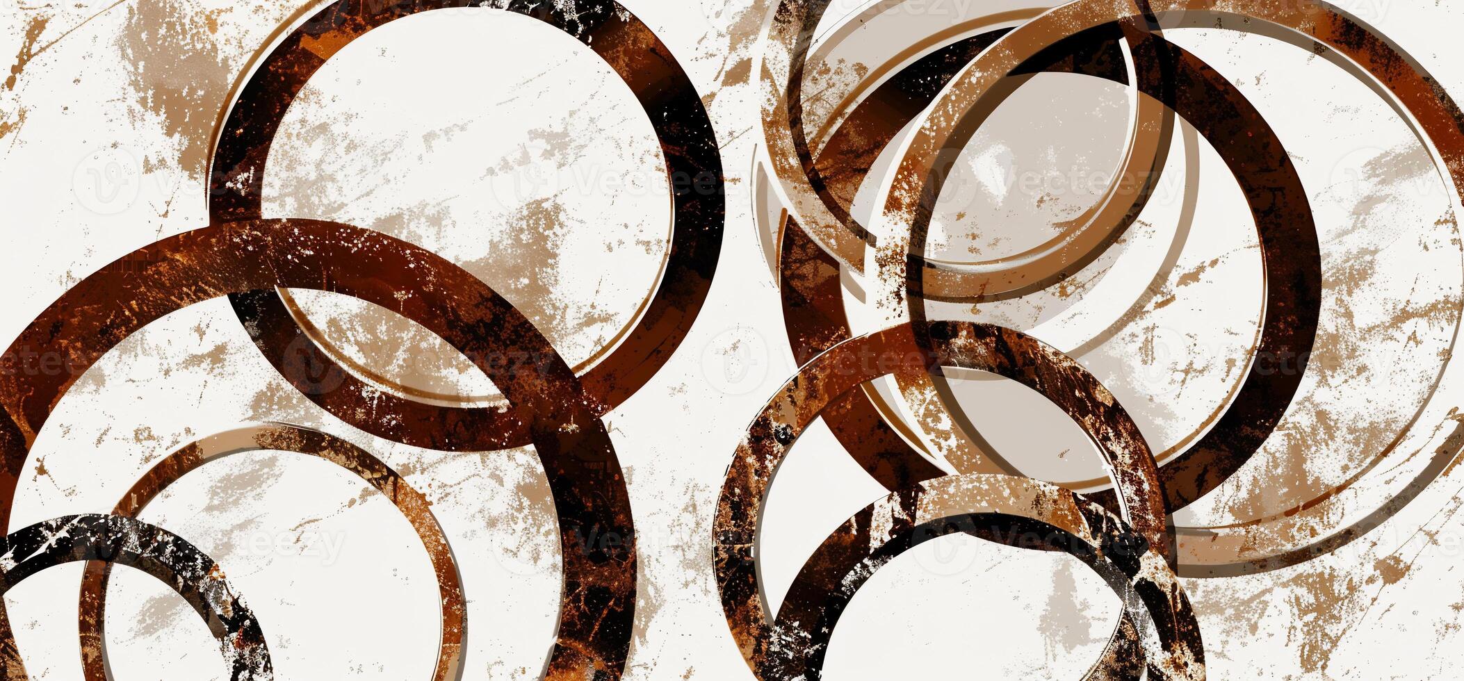Abstract Circles with Grunge Texture photo