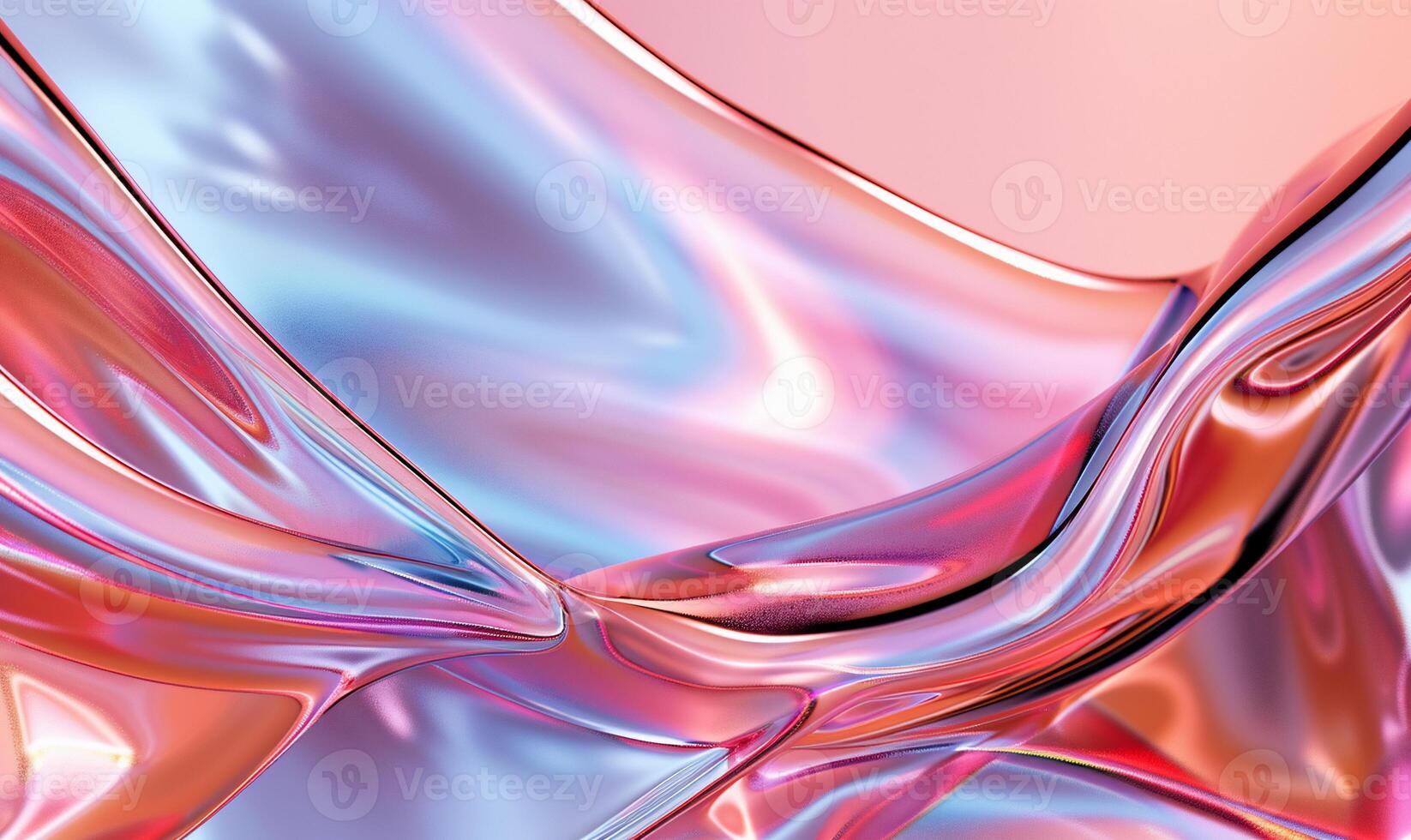 Abstract fluid forms in iridescent colors photo