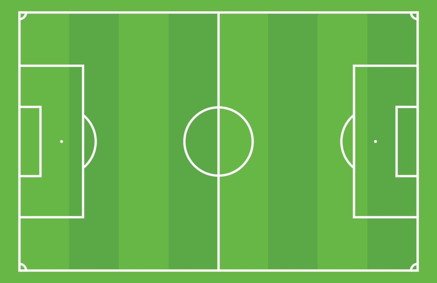 Soccer pitch with goal and playground lines. Stadium grass texture and football court. Flat illustration isolated on white background. vector