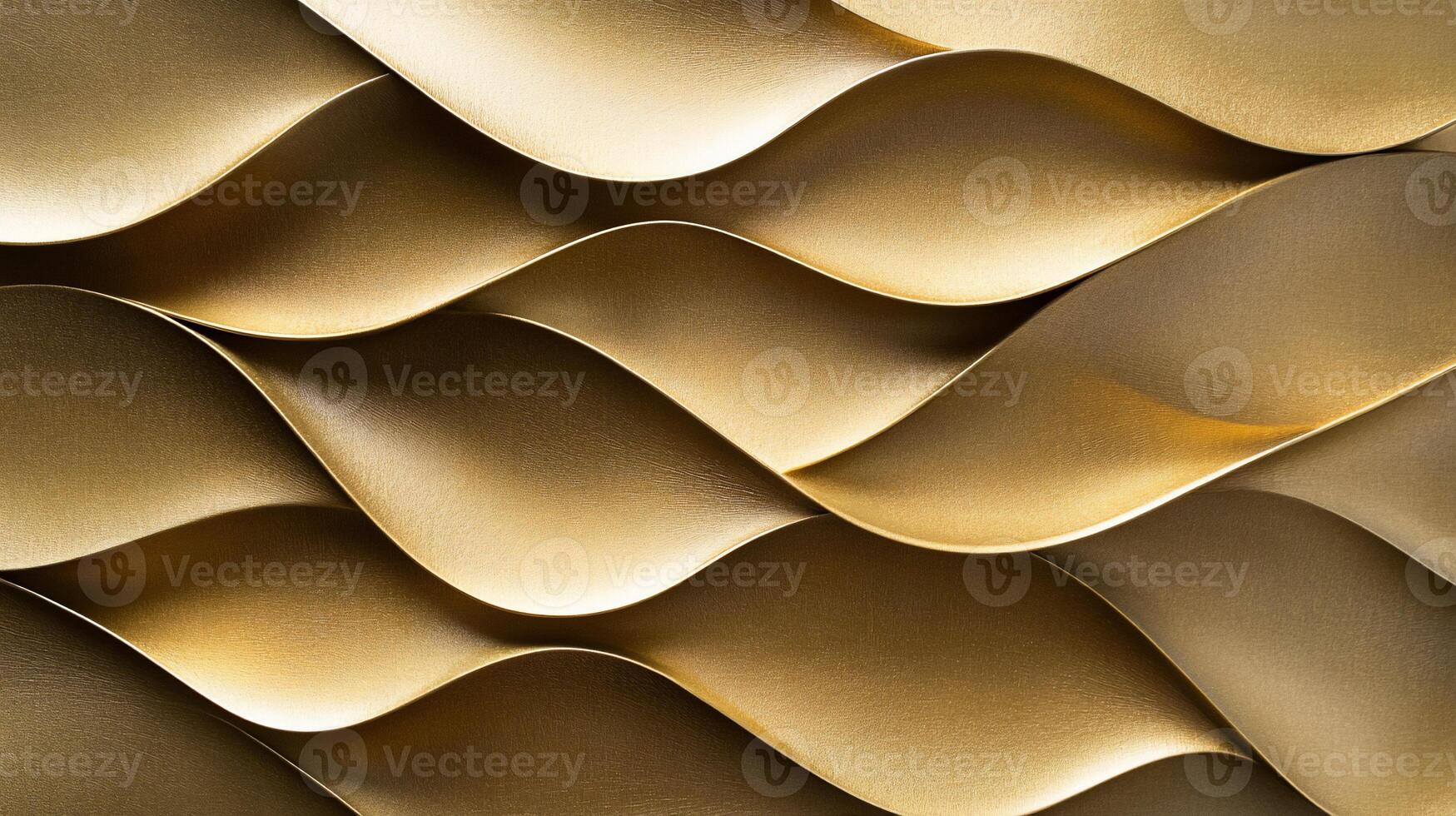 Gold wavy architectural paneling photo