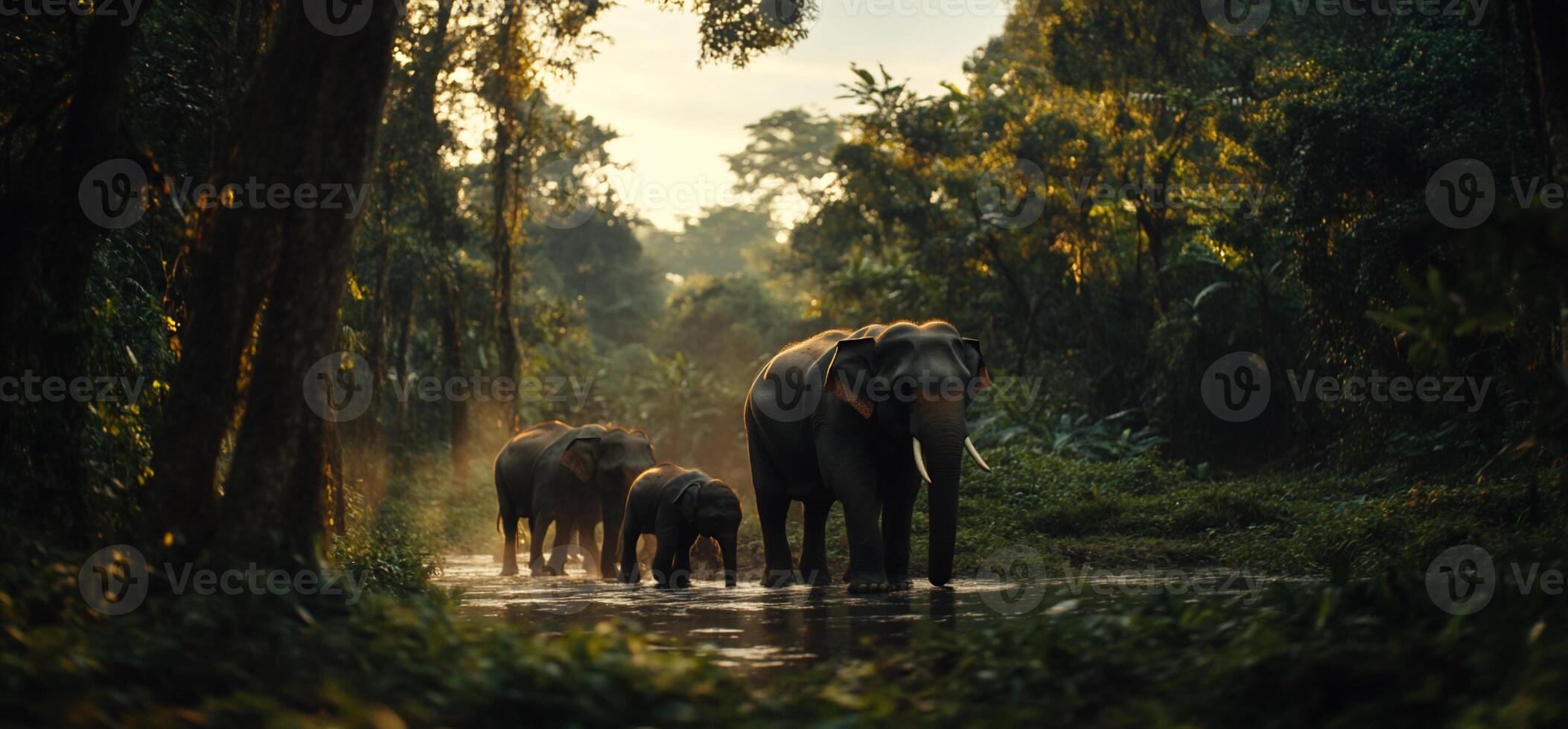 Elephants in the Jungle photo