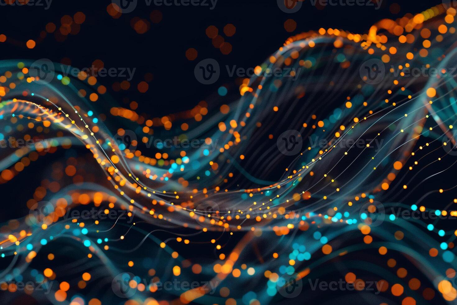 Abstract dynamic particles flow photo
