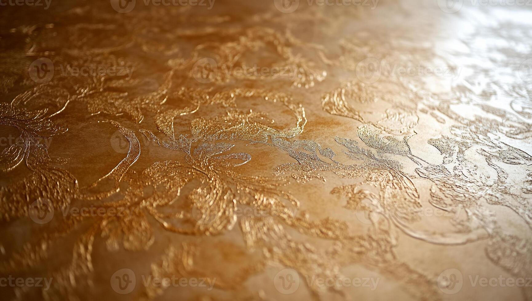 A close up of a gold surface with a pattern photo