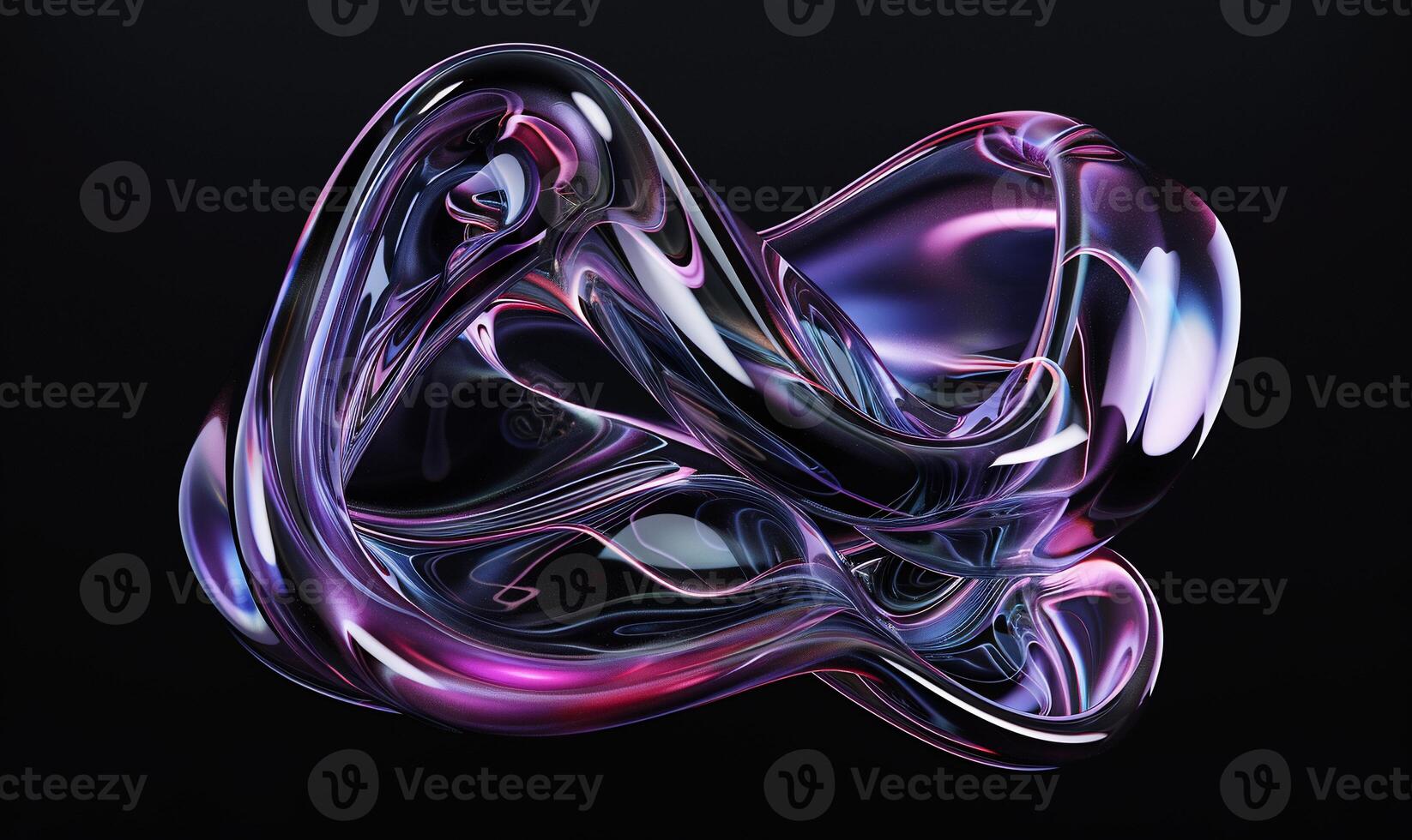 Abstract fluid forms, vibrant colors, dynamic shape photo