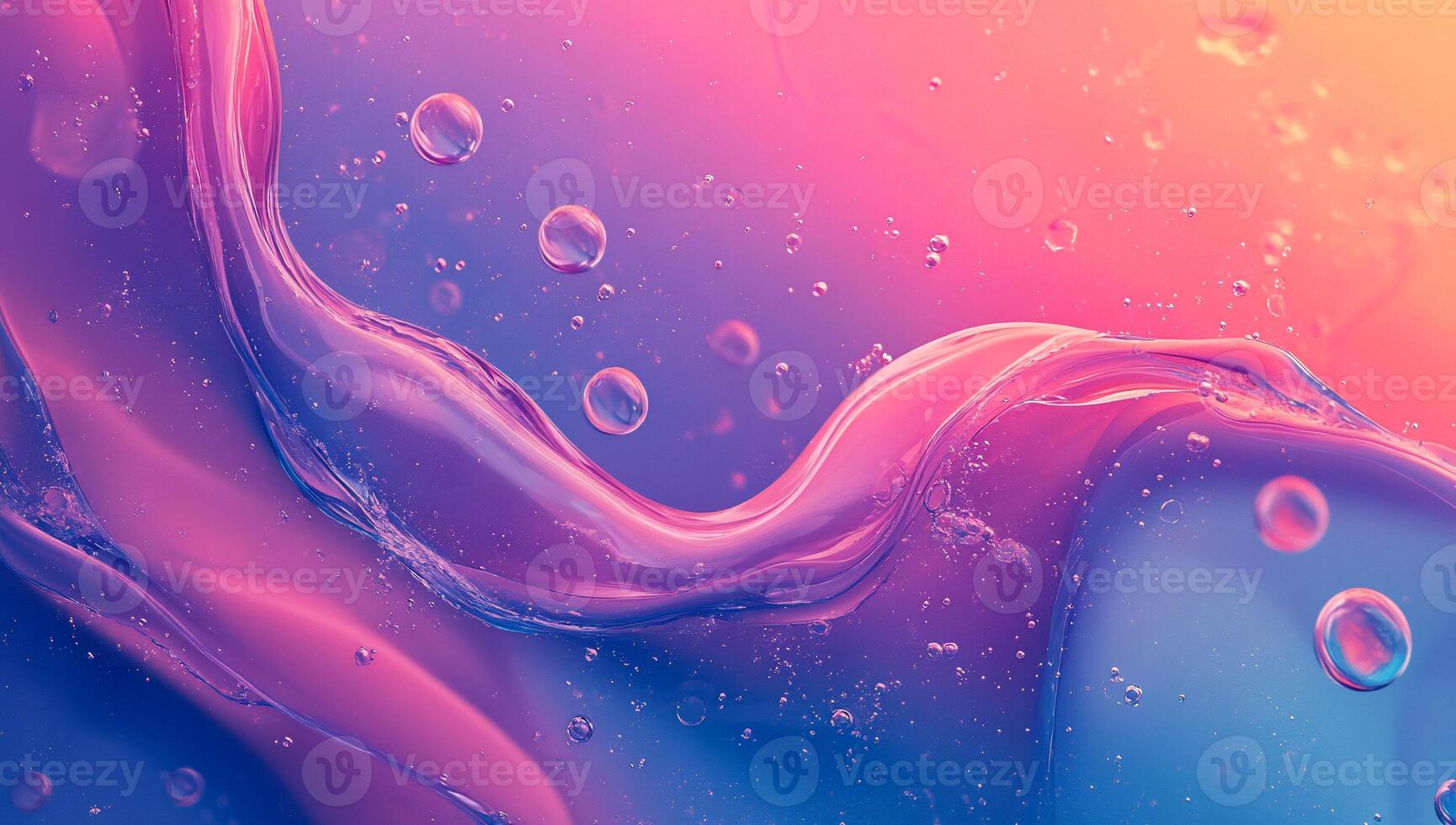 Colorful liquid flowing over a colorful background photo