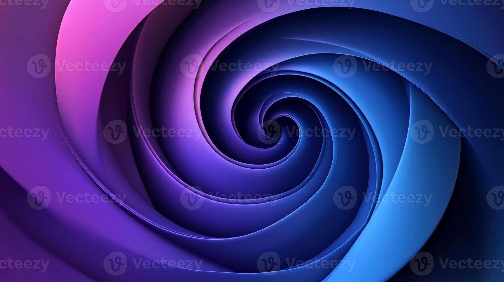 Abstract spiral design in vibrant purples and blues photo
