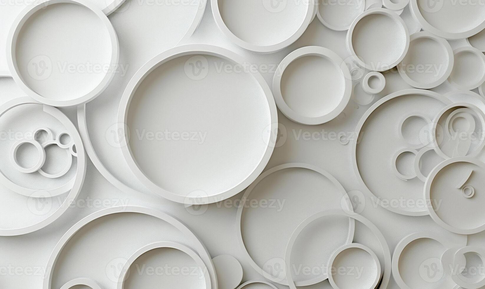 Abstract white circles pattern photo