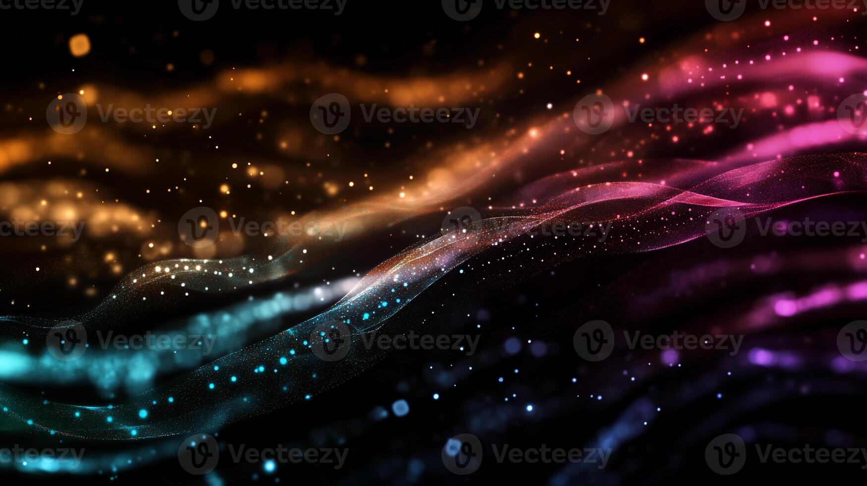 Abstract dynamic waves of light and color photo