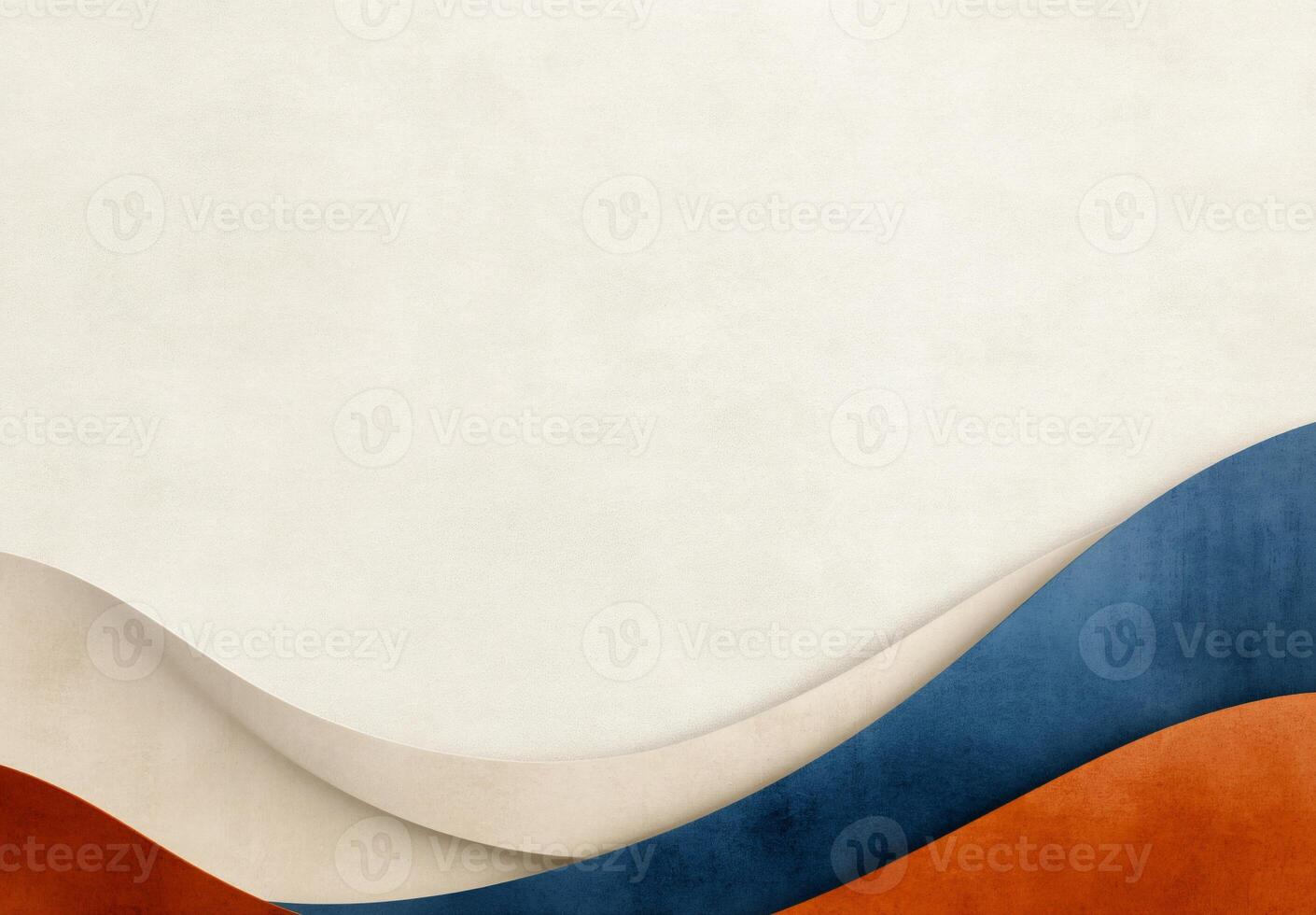 Abstract background with layered wavy shapes in muted colors photo
