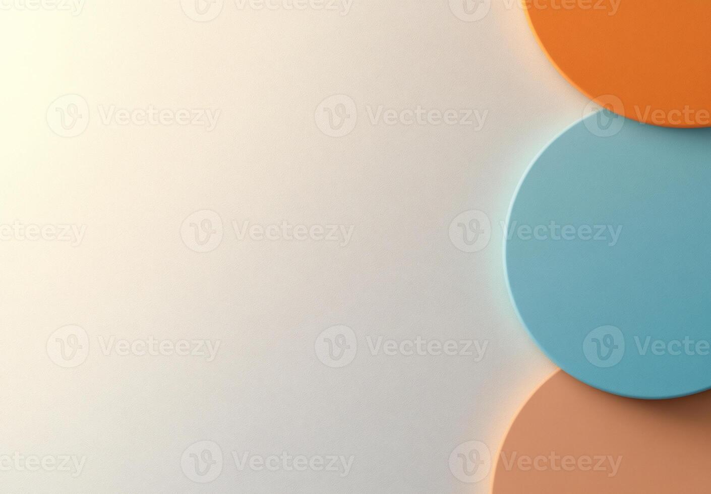 Soft, pastel-colored circles on a plain background photo