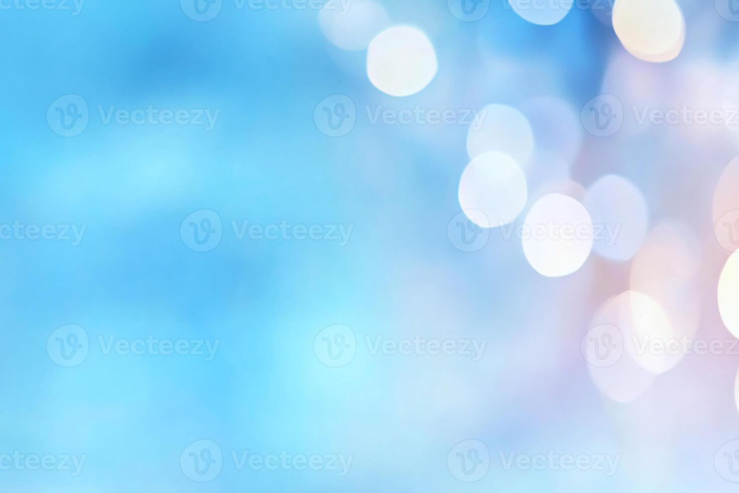 Light-filled blue background with bokeh photo