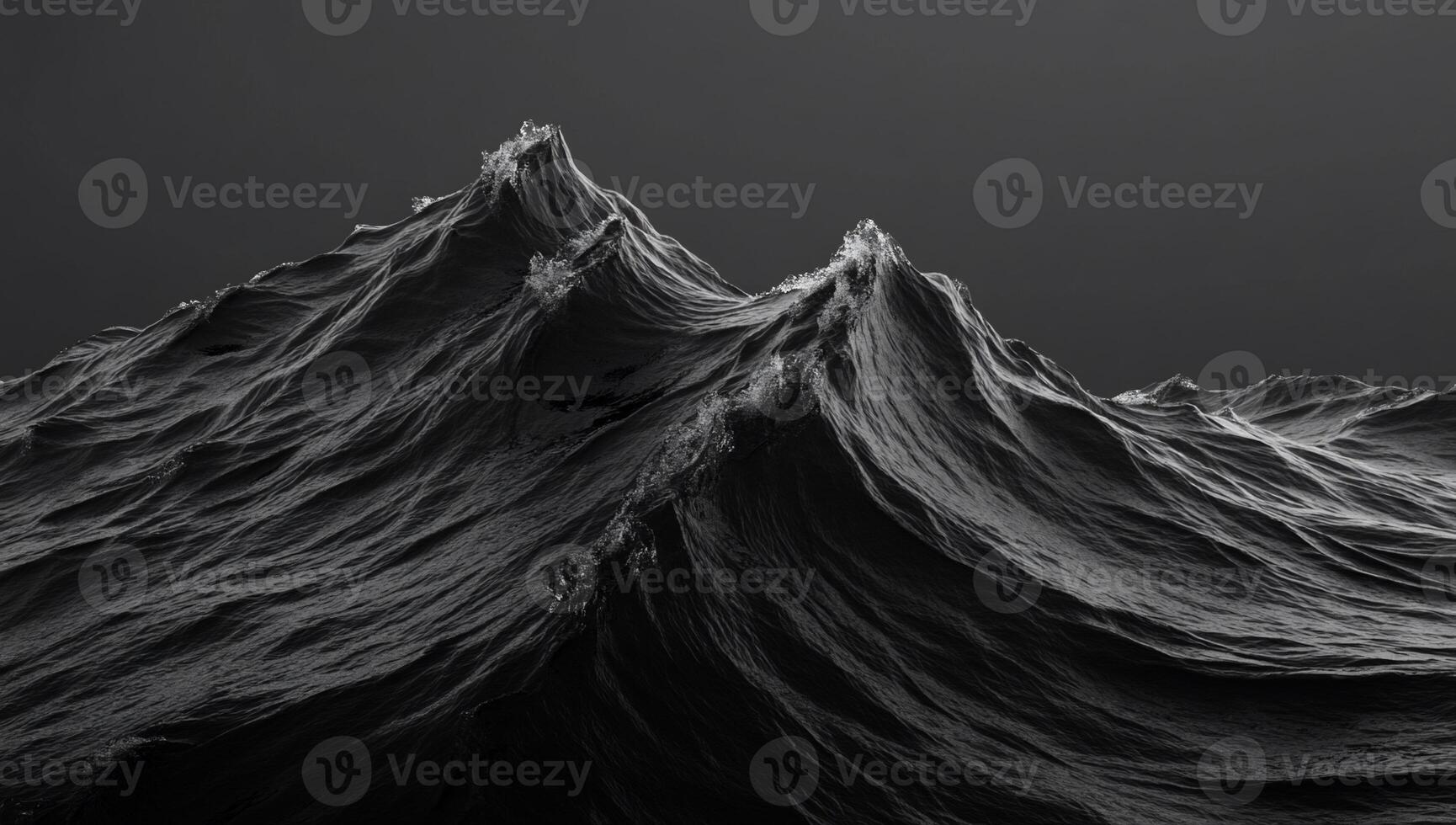 Abstract grayscale wave mountains photo