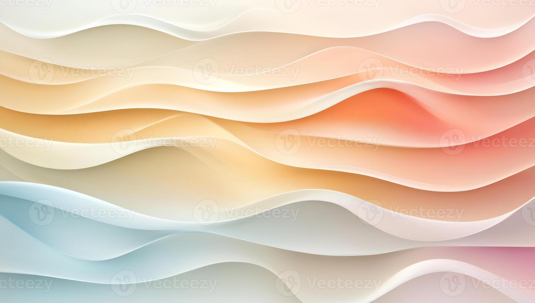 Abstract wavy layers of pastel colors. Soft, flowing, layered, smooth, modern, design, background photo