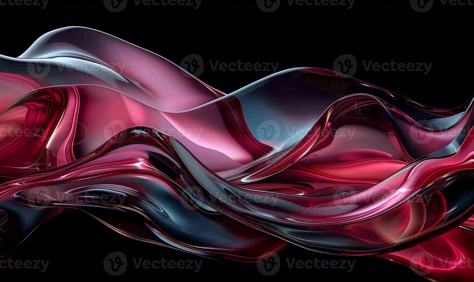 Fluid, vibrant, abstract waves of color photo