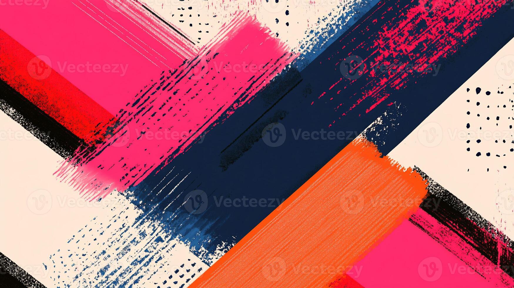 Bold, vibrant abstract art with expressive brushstrokes in a mix of colors photo