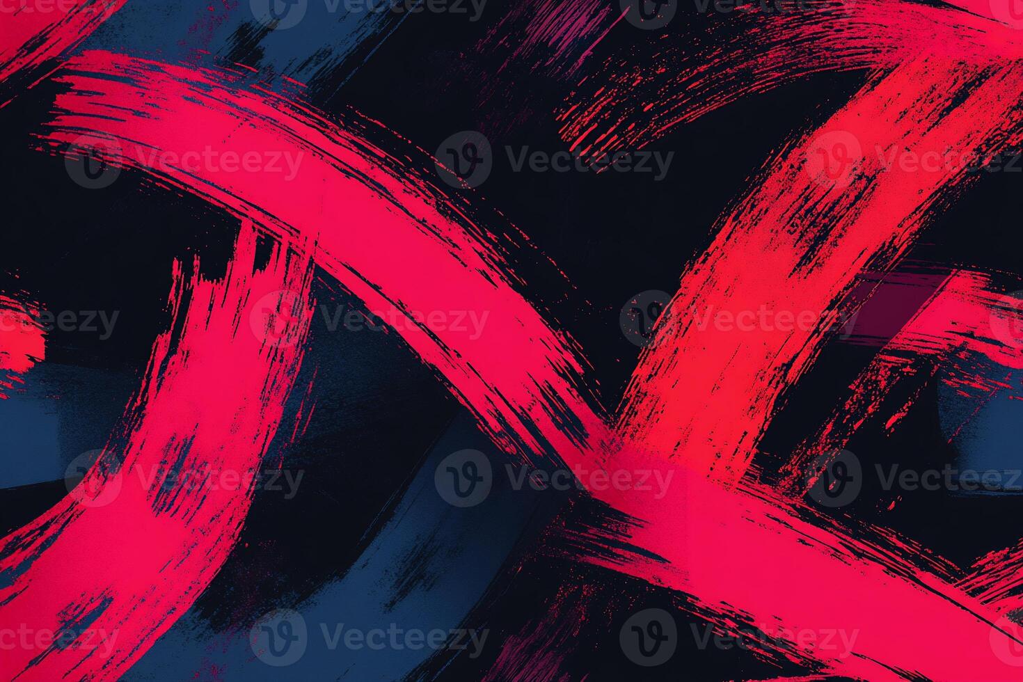 Abstract brushstrokes in vibrant red and navy photo
