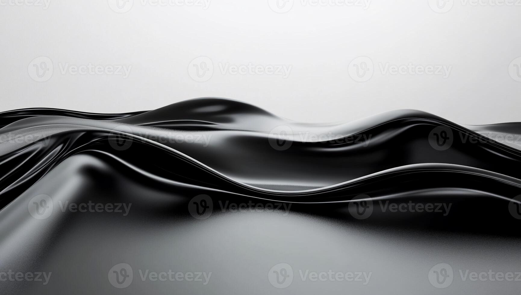 Abstract black flowing shapes photo