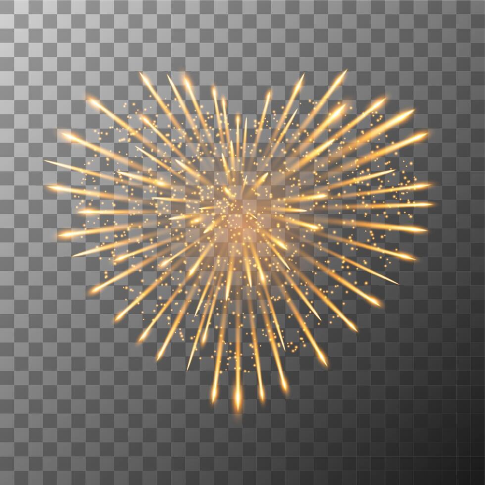 Firework bursting in heart shape. Valentines day firework explosion in night. Firecracker rockets bursting in big sparkling stars vector