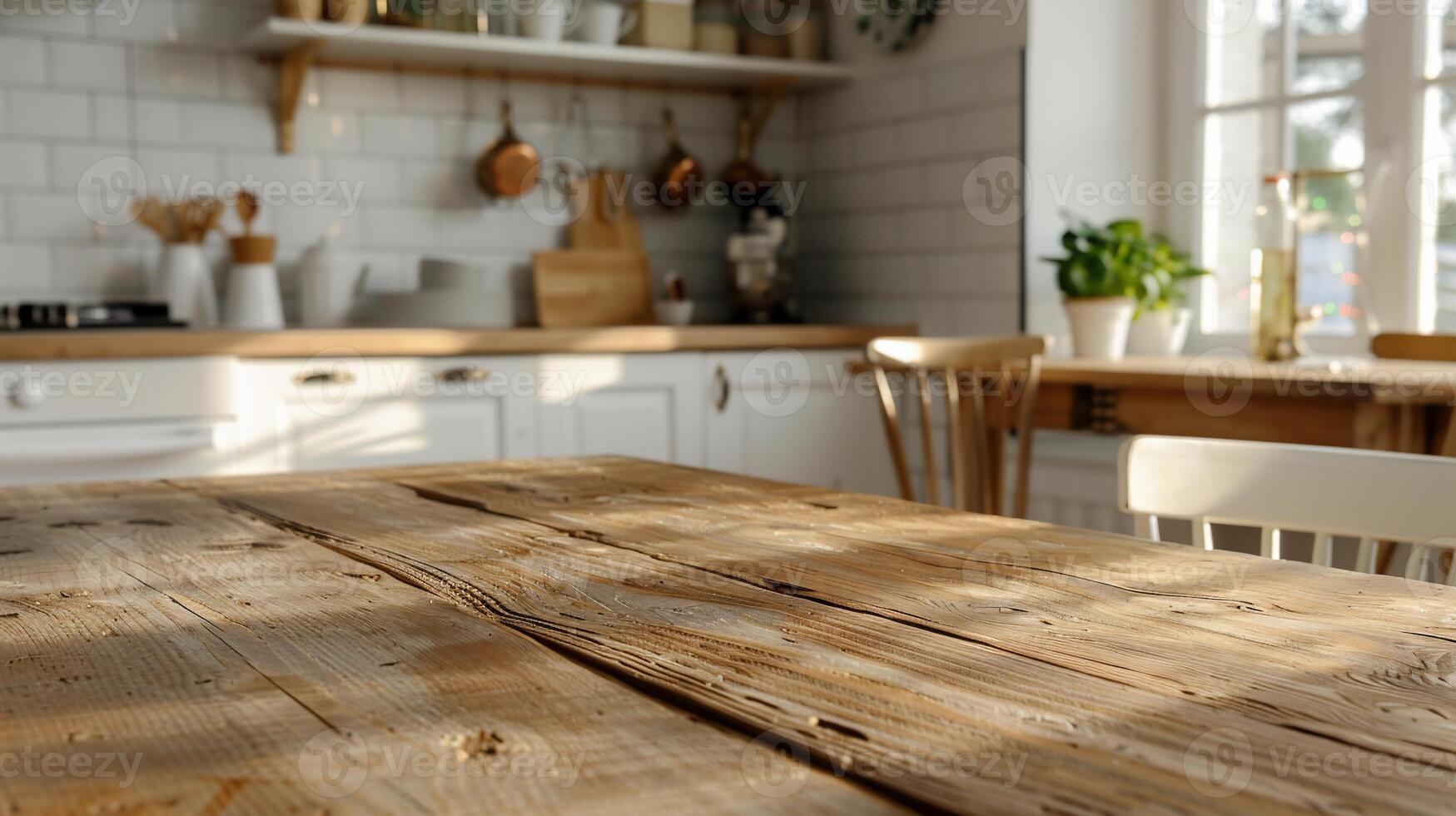 A kitchen table with chairs and a window photo